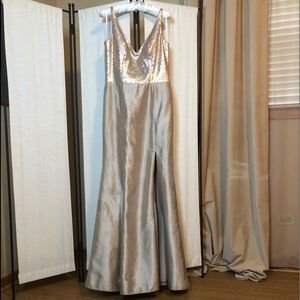 Gold evening gown